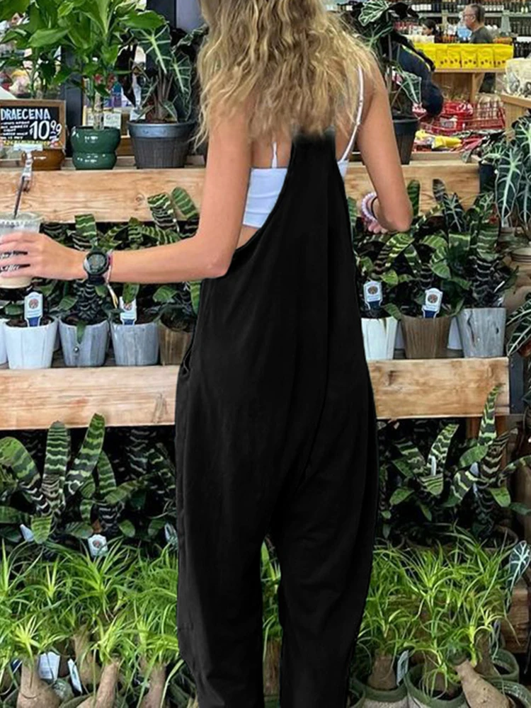 IAMSURE повседневные свободные комбинезоны с большими карманами базовые однотонные