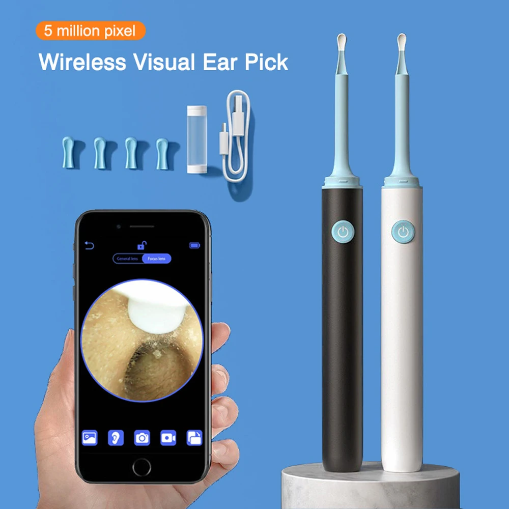 

3.9mm Wireless WiFi Ear Pick Otoscope Camera Borescope Luminous Ear Wax Cleaning Teeth Oral Inspection Health Care