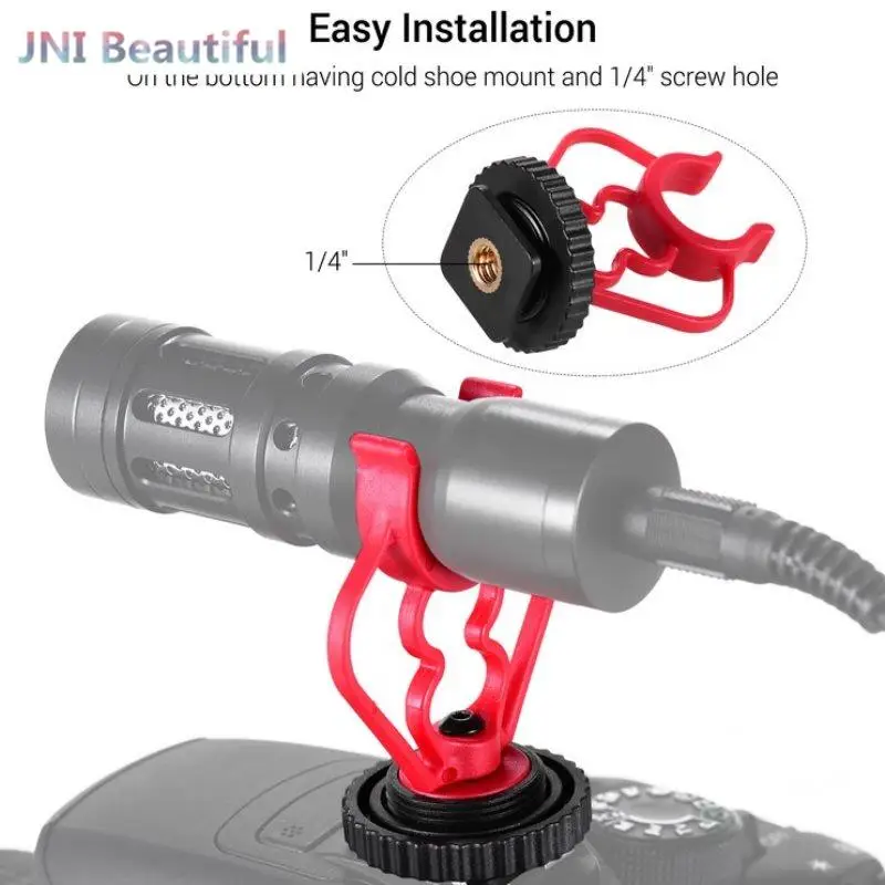 

1PCS Universal MicShock Mount Cold Shoe Mount Adapter Plastic Microphone Bracket Mount Replacement for Shotgun Microphones