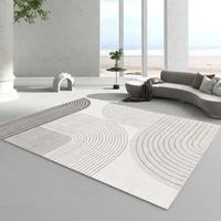 modern gray nordic minimalist line living room carpet wabi sabi style bedroom large area decorative carpet hotel floor mat