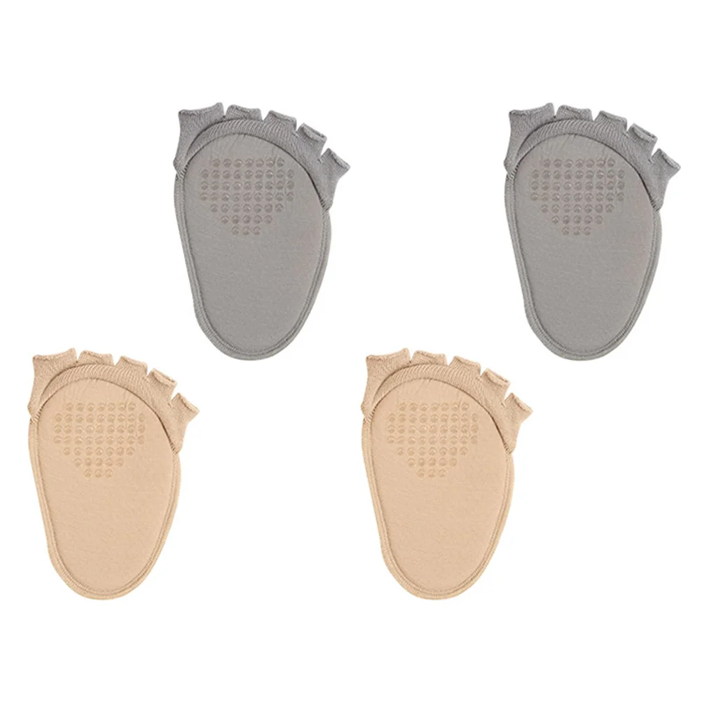 

2 Pairs of Summer Invisible Socks High Heel Toe Socks Supple Sweat-absorbing Half Socks