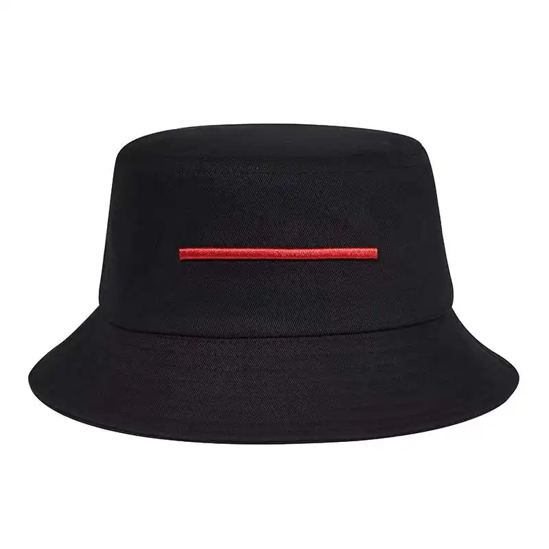 

New Fashion Cotton bucket Hat 3D Horizontal embroidery Fisherman hats Summer Outdoor sun hats cotton Travel Basin hats casquette