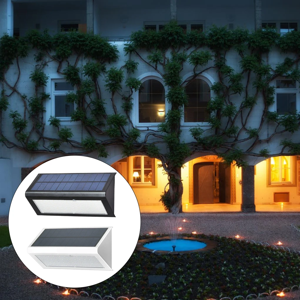 

Solar Sensor Lights 48 LED Wireless Outdoor Garden Wall Lamps Body Induction Landscape Street Lamp Black white light