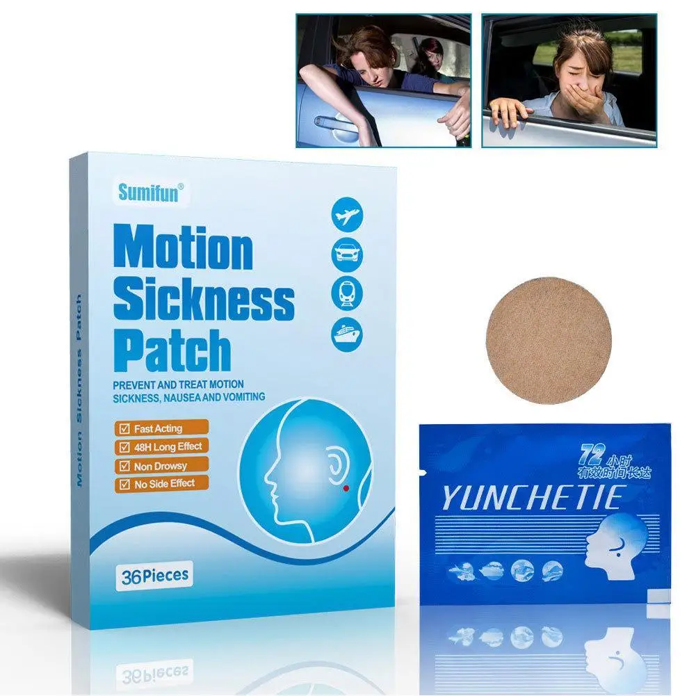 

36 шт./коробка, пластырь от укачивания и тошноты