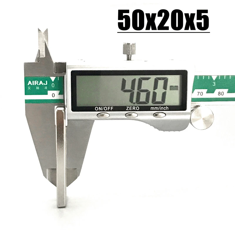 1/2/5/10 шт. 50x20x5 неодимовый магнит 50 мм x 20 5 N35 NdFeB Блок сверхмощный постоянный Imanes 50*20*5