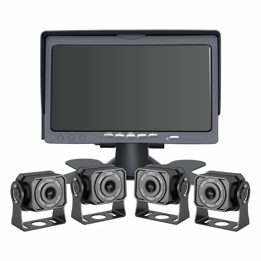 

Wholesale Dash Cam 1080p Video Reverse Bus System Backup Front Recording 4 Camera Hard Wire Kit Rear Truck Dash Cam Recorder