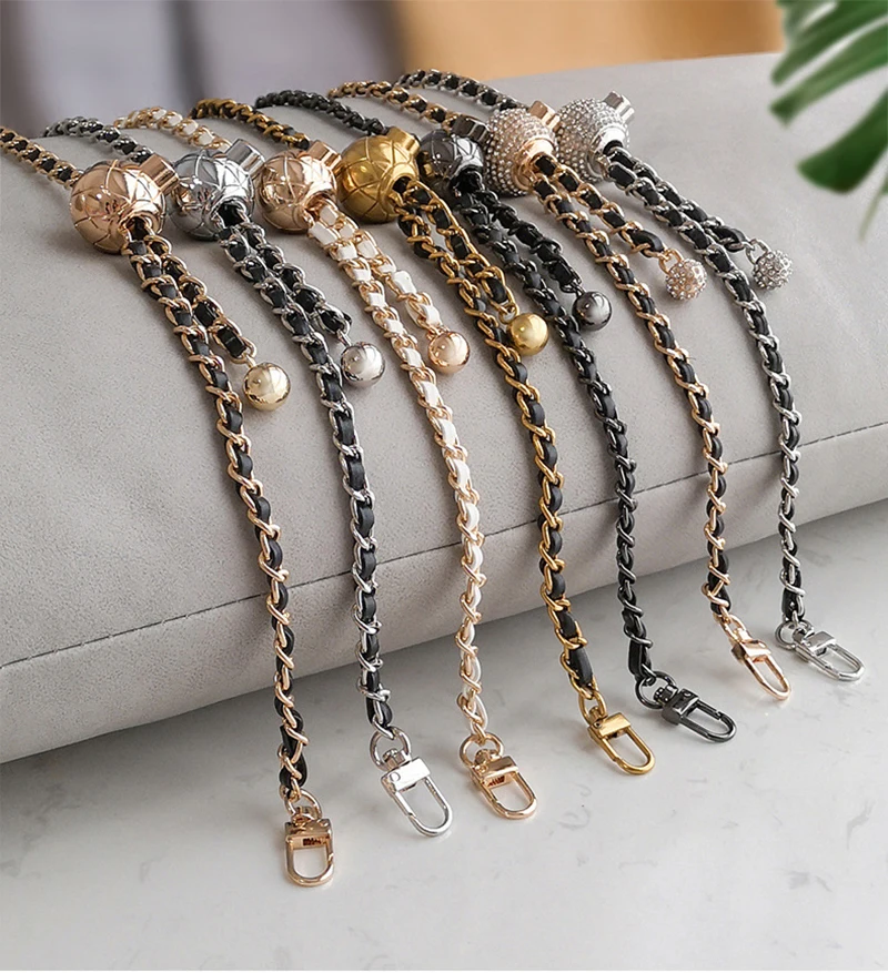 120 см стальная цепочка для сумок с фотоэлементами-сменный Браслет для самостоятельной сборки 7 мм с регулируемой длиной