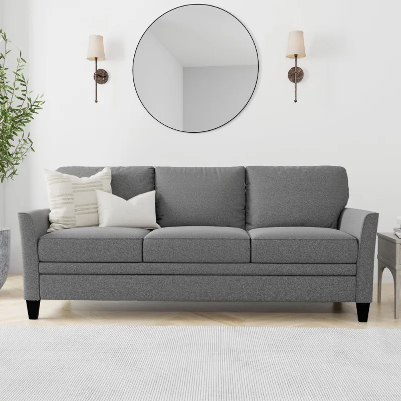 

Mainstays Auden 3 Seat Classic Modern Sofa, Black/Gray