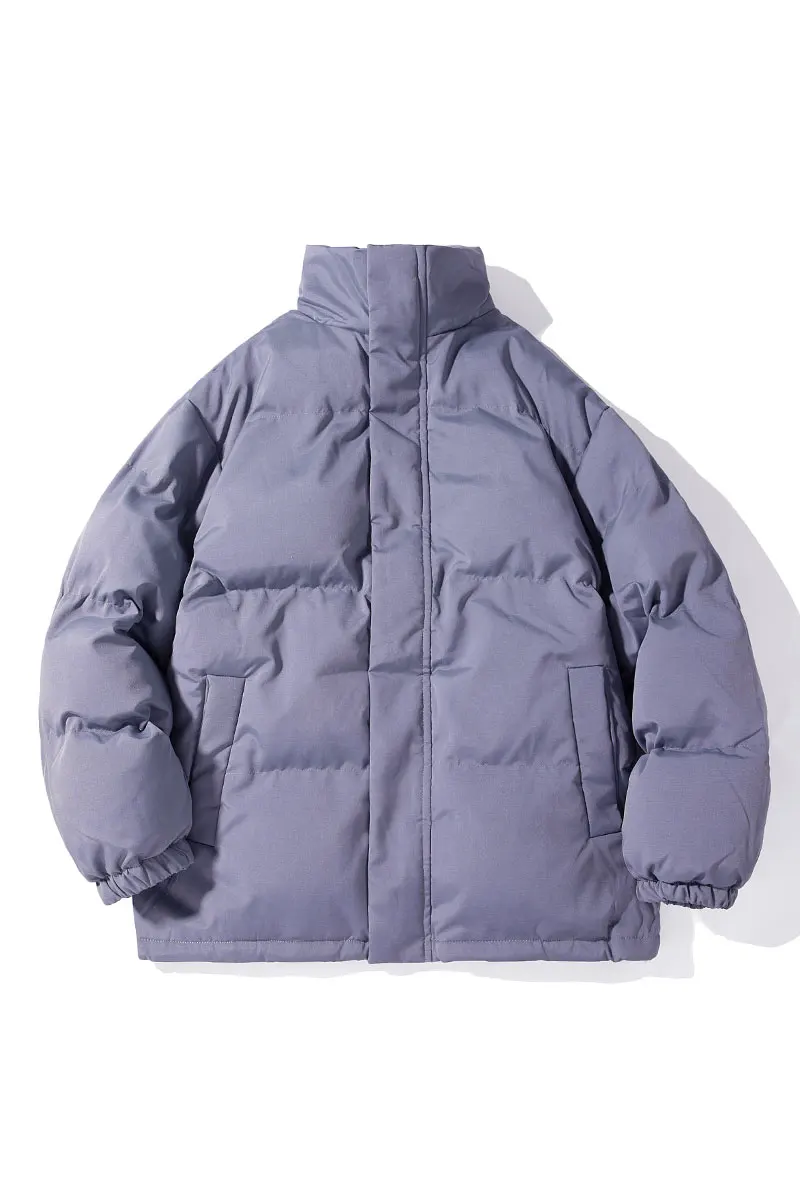 Winter 2022 Extra Thick Solid Color Cotton Coat with Lamb Wool Stand-up Collar Warm Short Jacket with Casual Old Style Plus Size