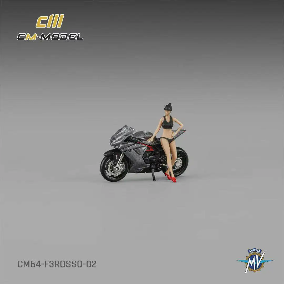 Фото Модель мотоцикла Diecast CM в масштабе 1:64, MV F3 Rosso, из сплава №1