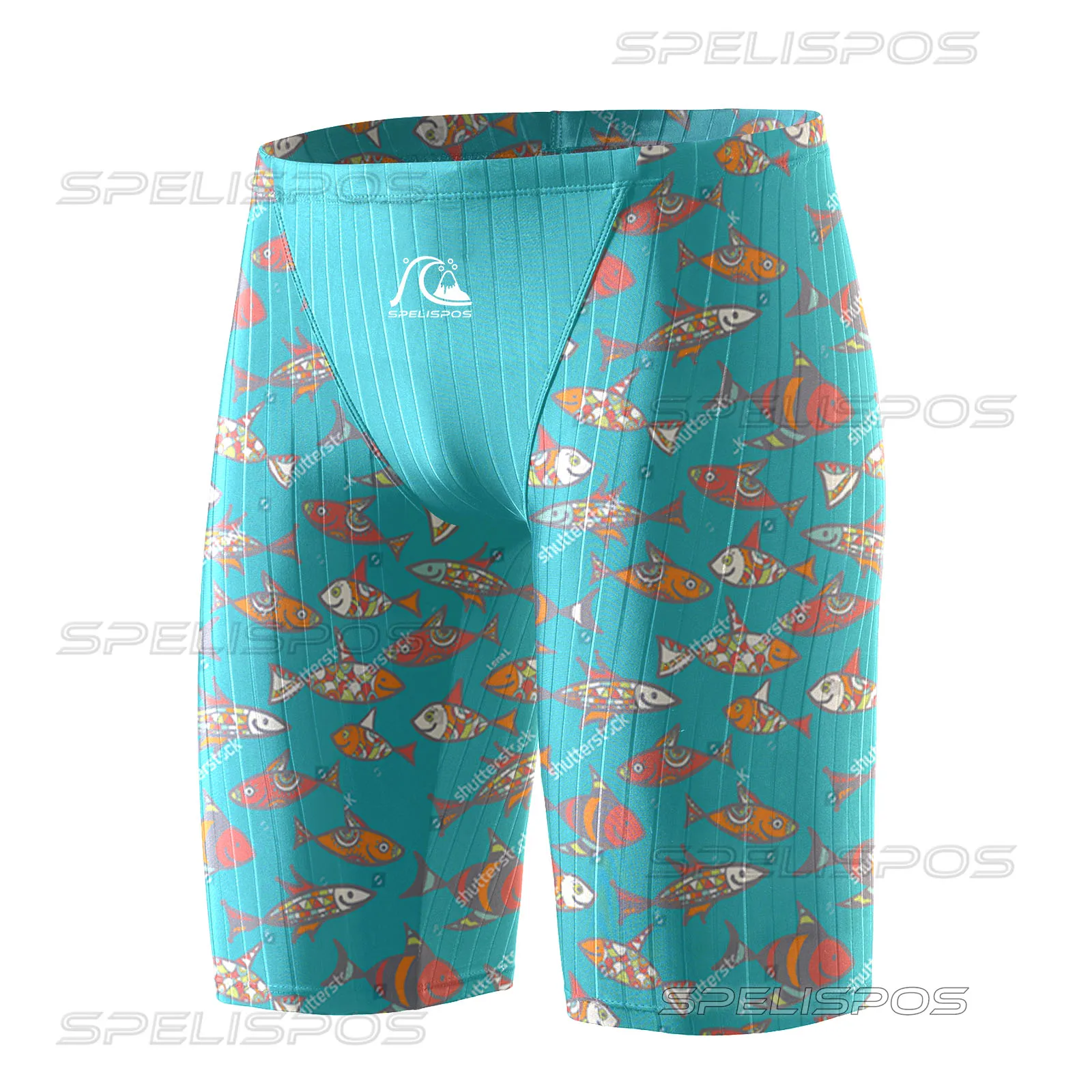 SPELISPOS Men Swimming Trunks Competitive Swim Team Suit Quick Dry Swimwear Athletic Training Swimming Short Beach Surfing Trunk