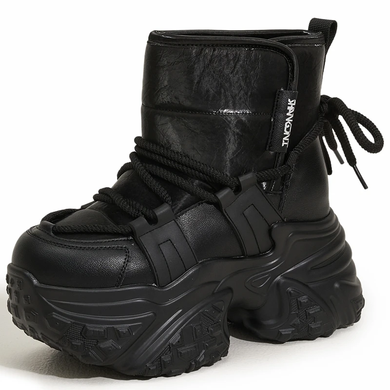 Женские зимние ботинки на высокой платформе