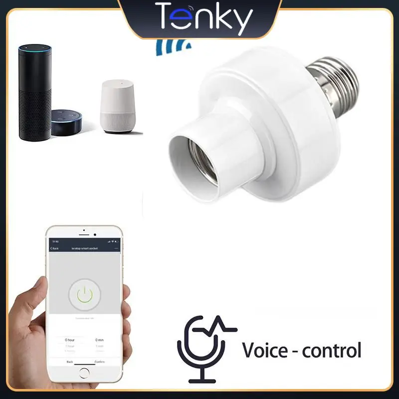

Tuya Bulb Base Smart Life Lamp Holder Wifi E27 Smart Light Bulb Adapter Wireless Work With Alexa Google Home Alice Remote Contro