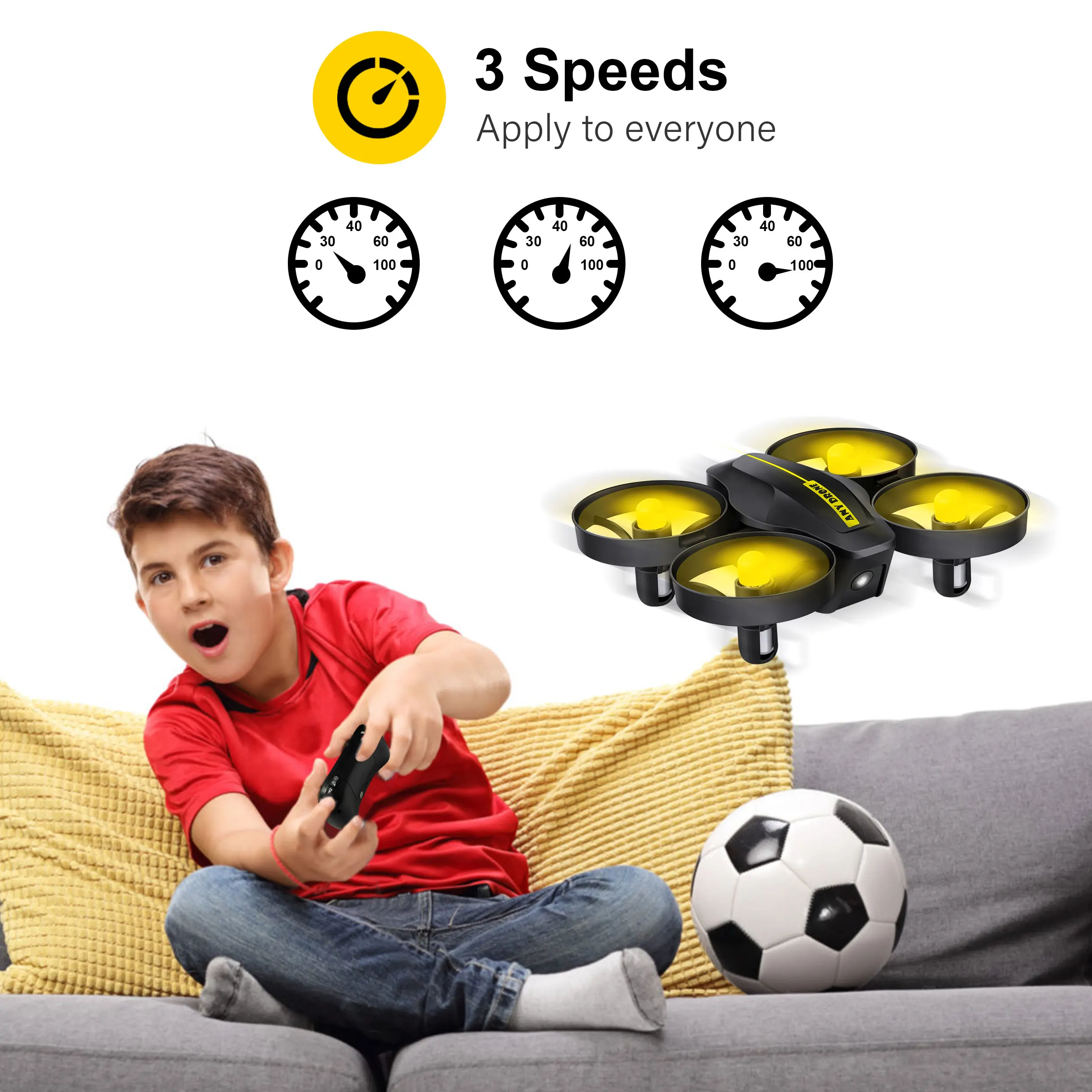 

RC Drone Helicopter Quadcopter Drone With Propeller Guard Headless One Key Return 360 degree Flip With 3pcs Batteries Wifi FPV