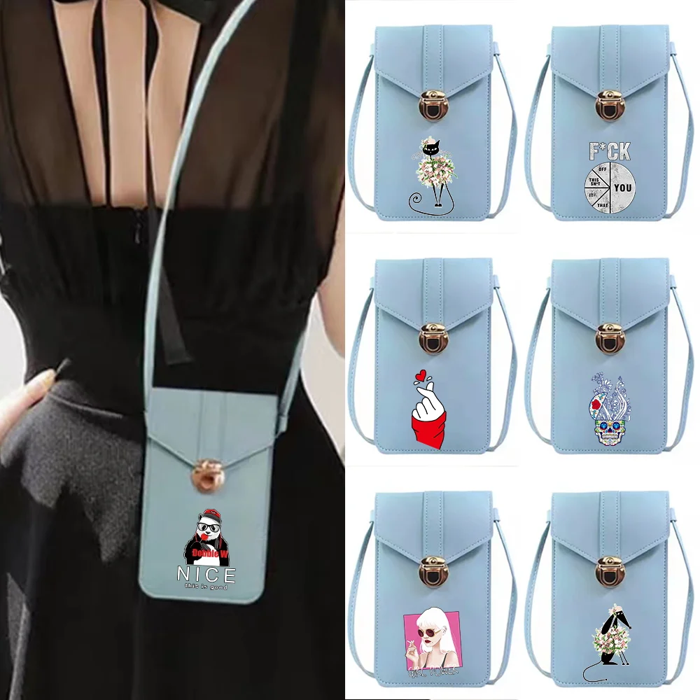 

Universal Pu Leather Waterproof Bags for Samsung/iPhone/Huawei Touch Screen Cell Phone Pouch Coin Purse Color Print Wallet Case