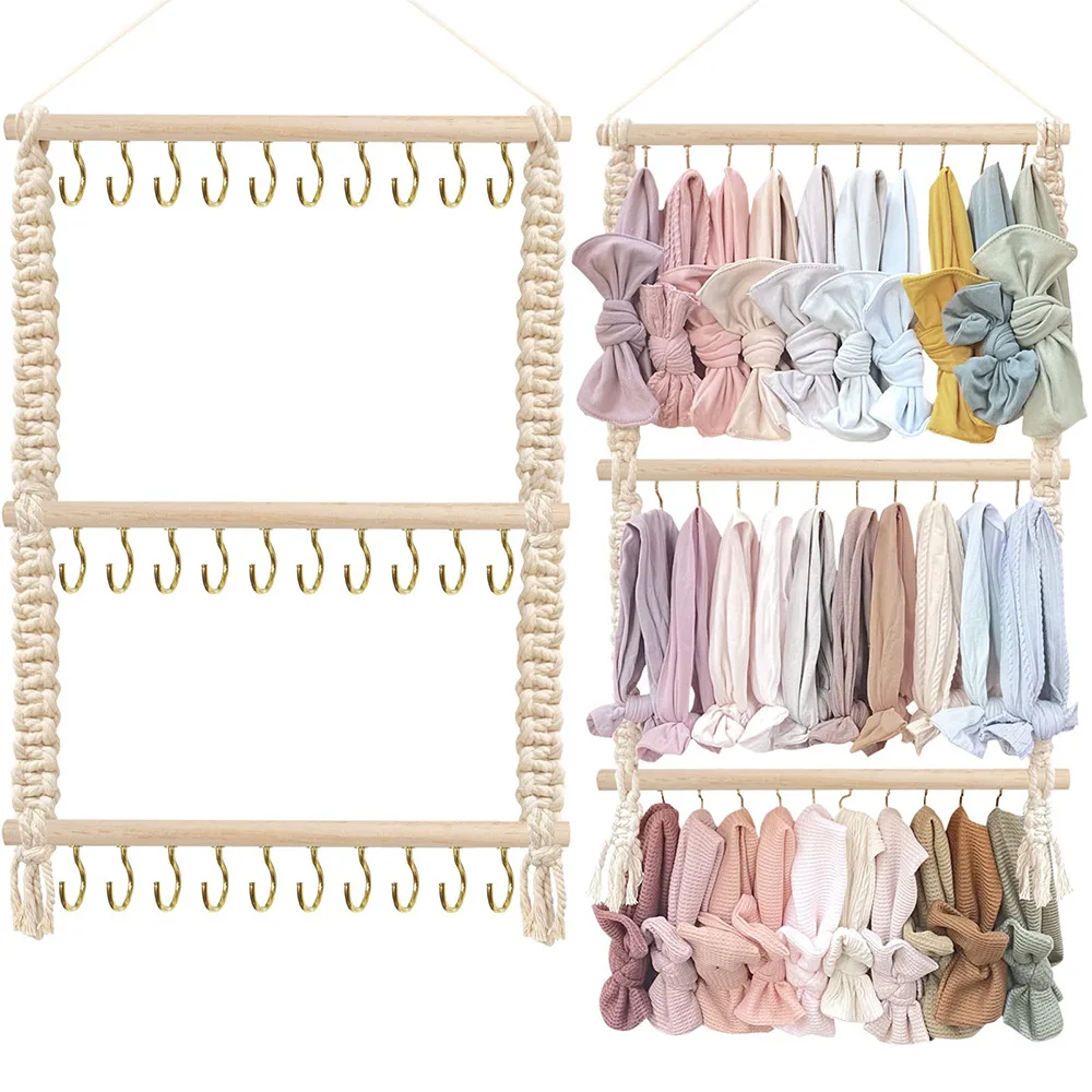 Headband Holder Hair Bows Organizer for Girls Baby Headbands Hair Accessories Organizer Storage Wall Hanging Decoration