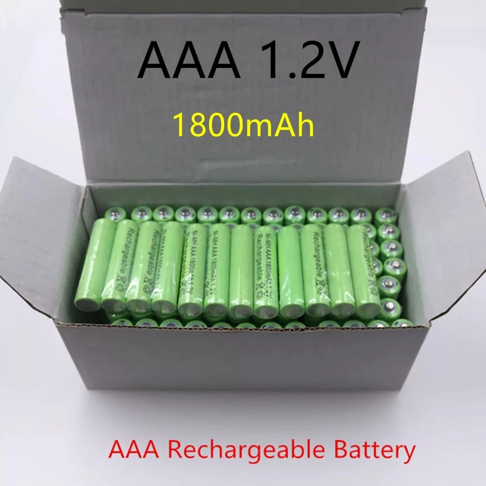

4~20 PCS 100% Original AAA 1800 mAh 1.2 V Quality rechargeable battery AAA 1800 mAh Ni-MH rechargeable 1.2 V 3A battery