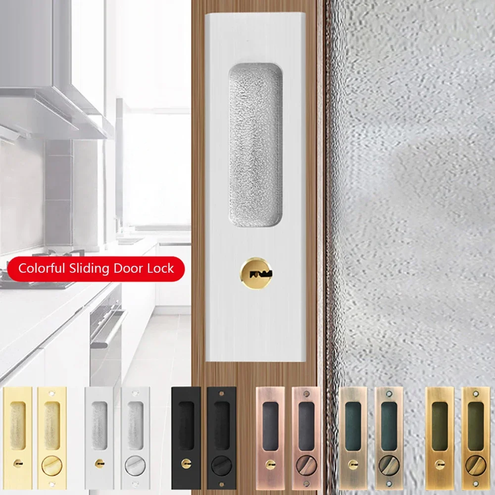 

Скрытая раздвижная дверная ручка, замок для балкона, кухонной двери, встроенный Невидимый деревянный дверной крючок, замок для ванной, Противоугонный замок