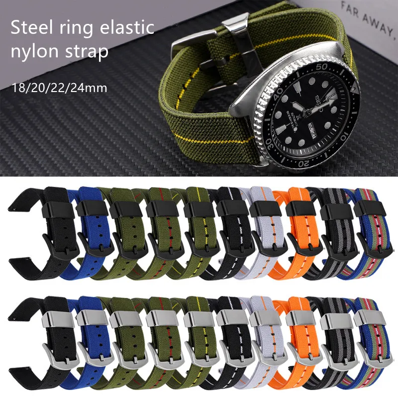 

18m 20mm 22mm 24mm Nylon watch strap for Huawei Watch Universal Quick Release bracelet Comfortable and breathable watchband