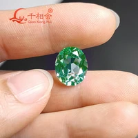 artificial spinel green color oval shape 1012mm 5 85ct natural cut gem stone for jewelry making