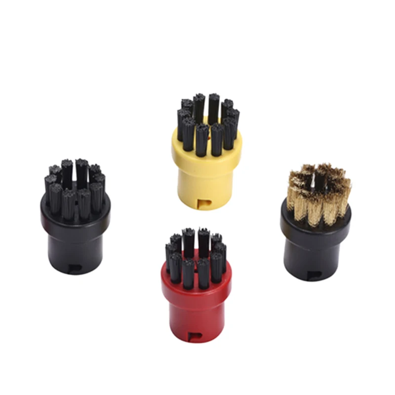 

4Pcs Small Round Brush, Copper Brush, Steam Cleaner, Brush Head, Suitable For Karcher SC1 SC2 SC3 SC4 SC5 SC7