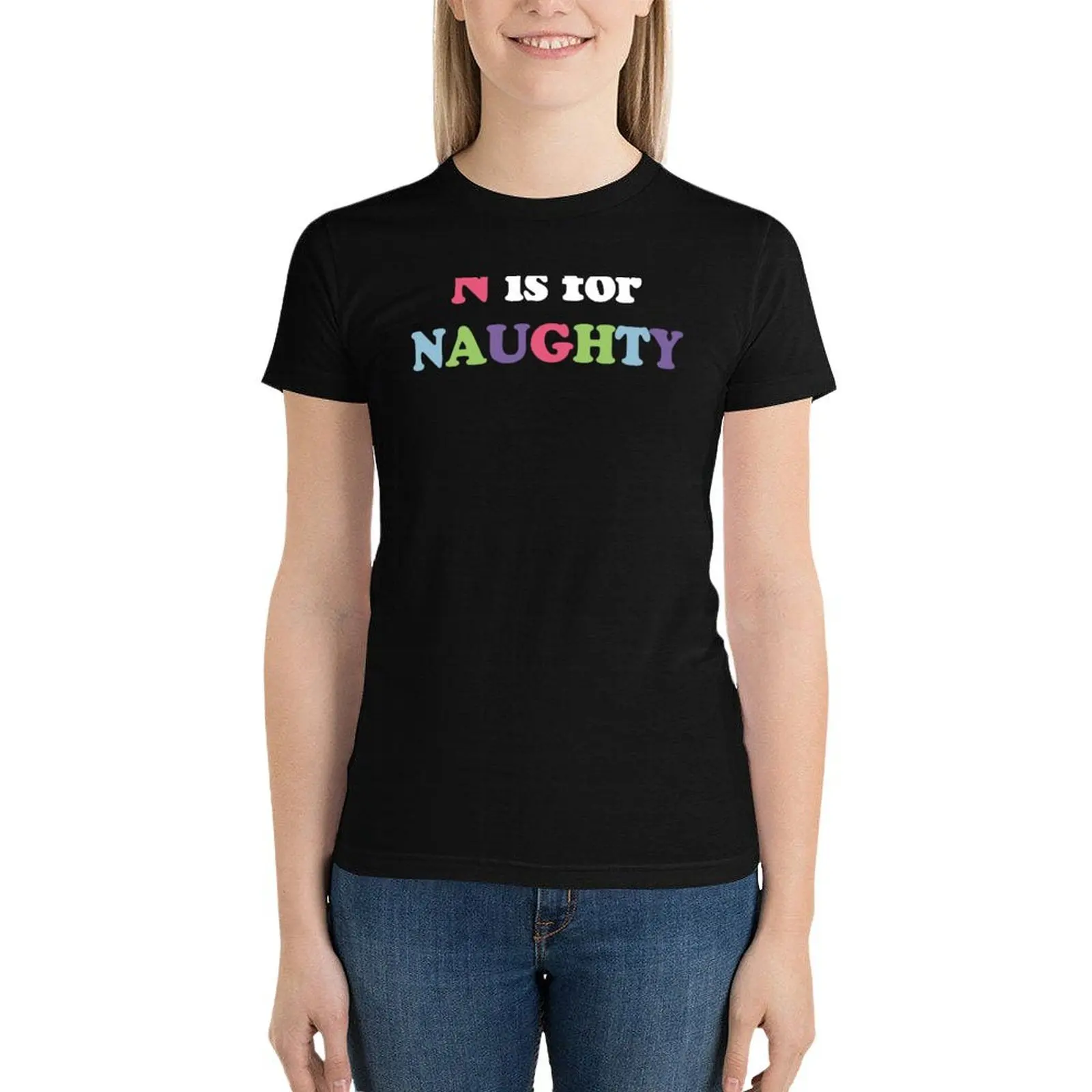 Футболка N Is For Naughty (Kath & Kim) с животным принтом для девочек