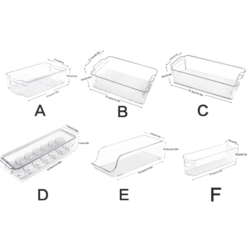 

Refrigerator Food Storage Box with Handle Drawer Keep Fresh Organizer