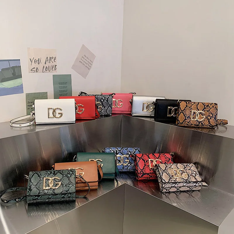 

Women's bag messenger bag shoulder bag snake bag candy-colored letters bags handbag purse lady
