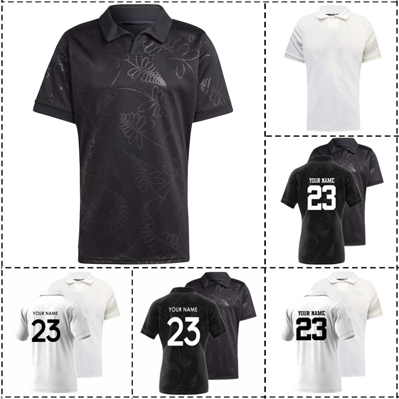 

Мужская рубашка-поло для регби, Новая Зеландия, полностью черная