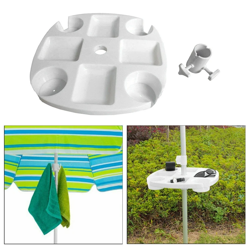 

1Pcs Beach Umbrella Table Tray Snack Drink Holder for Patio Garden Swimming and Cup Holde Pool