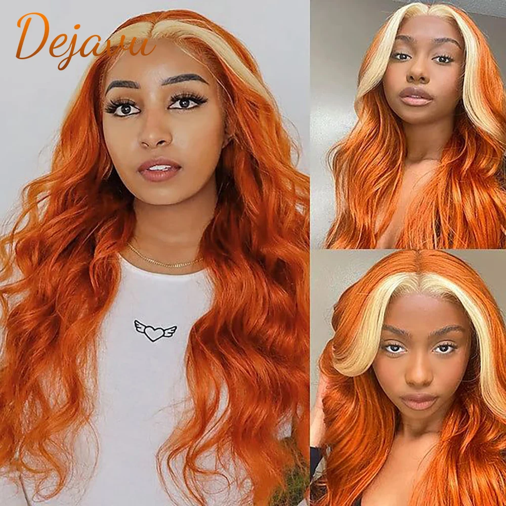 

Ginger 613 Blonde Lace Front Wig Body Wave 13X4 HD Stripe Human Hair Wigs Highlight Wig for Women 180% Density Lace Frontal Wigs