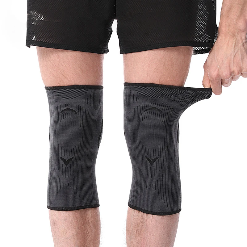 

1PC Silicone Kneepad Leg Sleeves Breathable Warmth High Elasticity Yoga Anti-slip Fitness Sports Knee Protector Man Woman M L XL