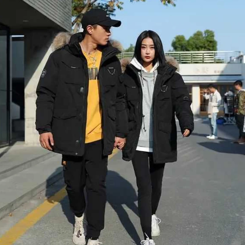 Men's Jacket Parkas Winter Jackets Men's Cold Jacket Medium Length Outdoor Runner Couple's Thick Down Jacket