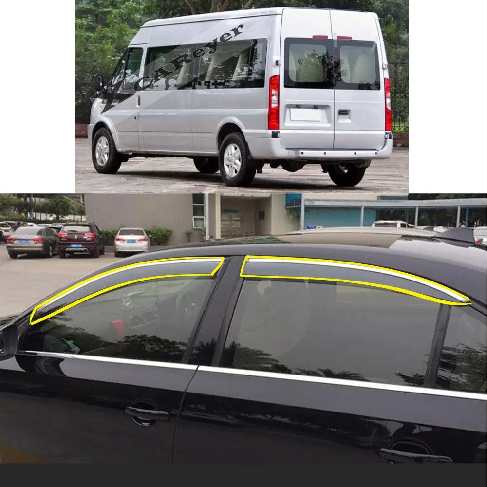 Car Body Styling Sticker Plastic Window Glass Wind Visor Weather Rain/Sun Guard Smoke Vent Parts For Ford Taurus 2008-2016