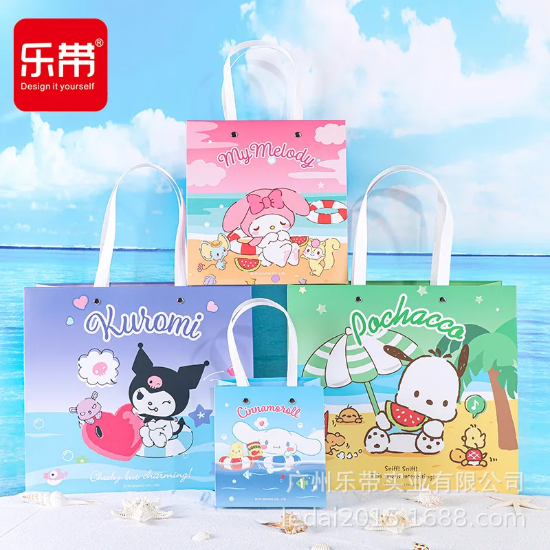 

Sanrio My Melody Kuromi Cinnamoroll Gift Bag Paper Bag Tote Bag Anime Kawaii Cute Cartoon Children Student Girls Gifts Wholesale