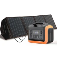 Solar charging backup LiFePO4 Battery 120v power station lithium portable generator 100w Mono Portable Foldable Solar Panels