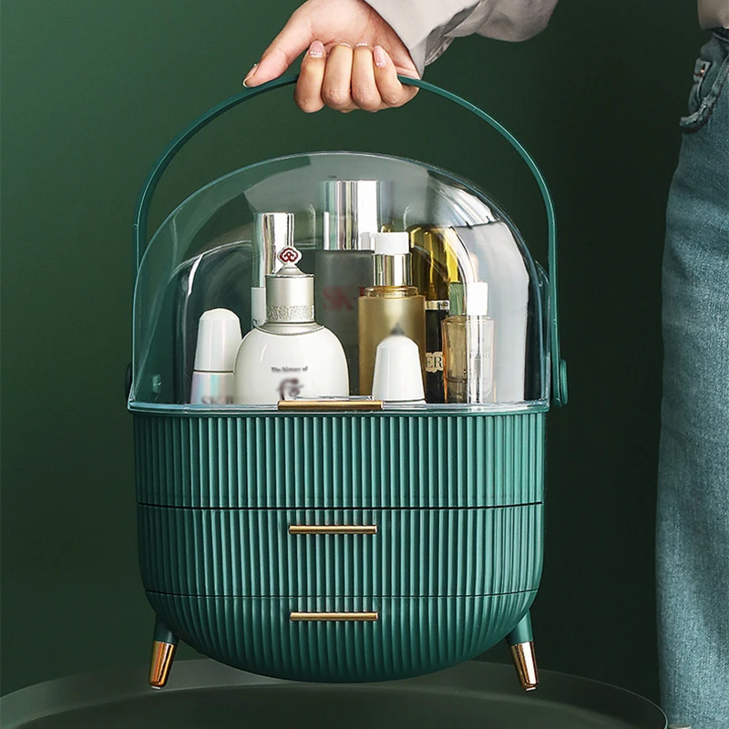 

Fashion Big Capacity Cosmetic Storage Box Skin Care Storage Drawer Waterproof Dustproof Bathroom Desktop Beauty Makeup Organizer