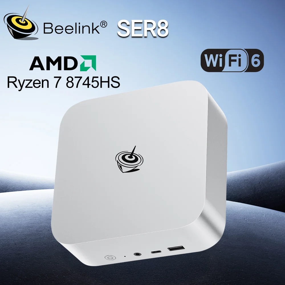 Фото Мини-ПК Beelink 2025 SER8 с процессором AMD Ryzen 7 8745HS 24G 32G DDR5 1T NVME SSD без функций AI Настольный игровой компьютер VS SER8 8845HS №1