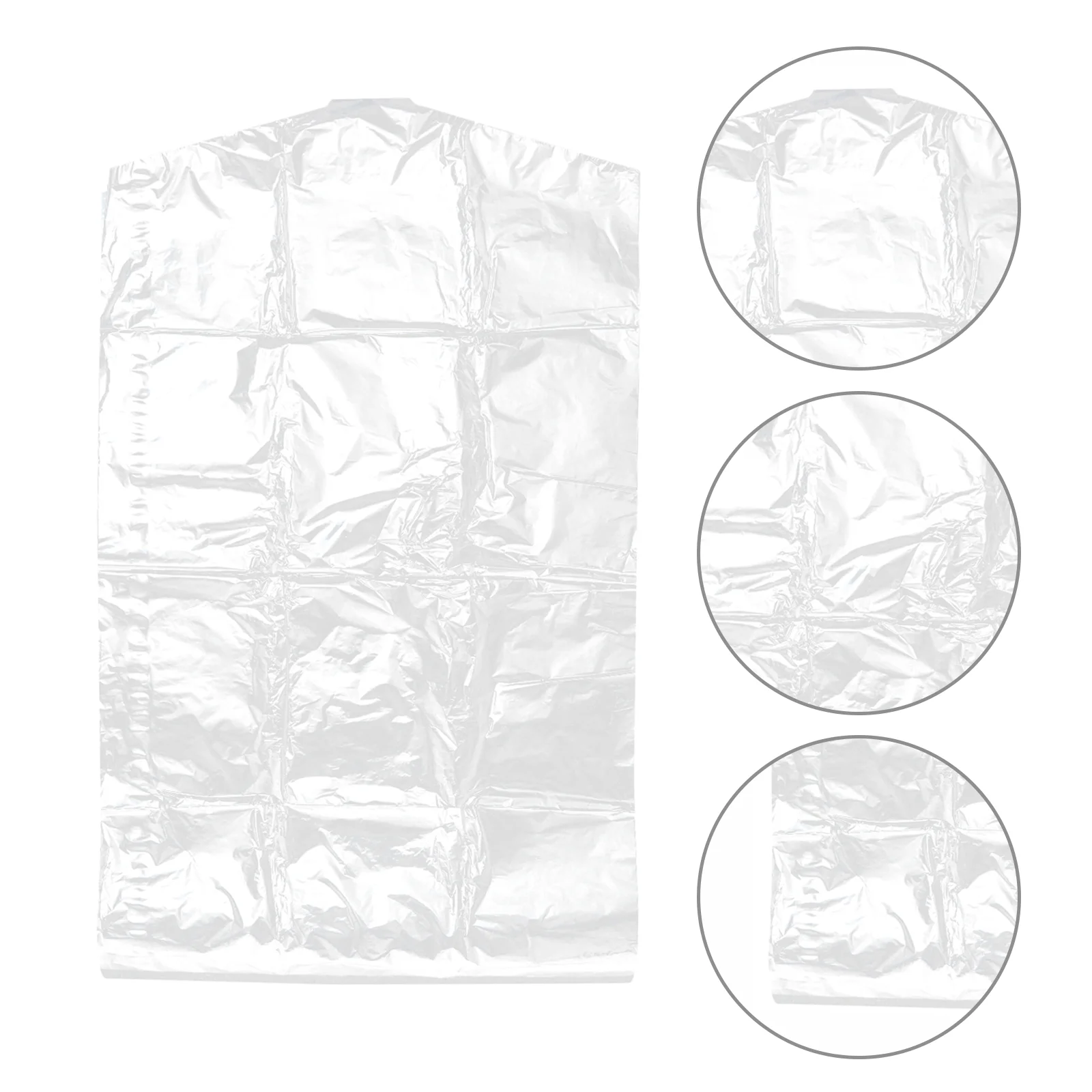 

50 Pcs Dustproof Cover Bag Suit Clothes Clear Garment Waterproof Storage Tote Dry Cleaning Clothing Rack for