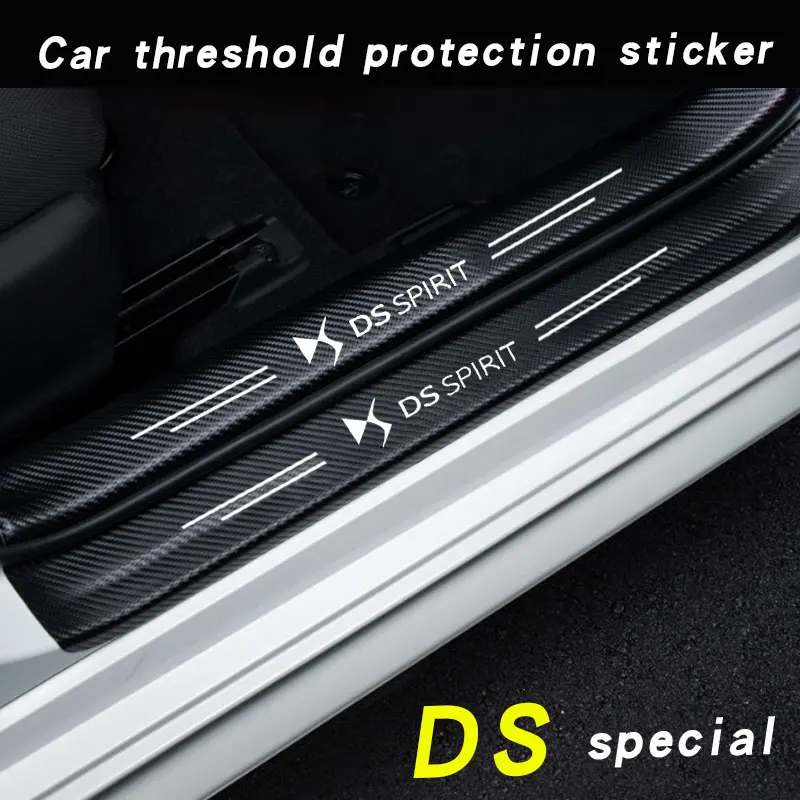 

Автомобильная 3D наклейка из углеродного волокна, защитная полоска «сделай сам» на порог, для маркировка «DS SPIRIT» DS3, DS4, DS4S, DS5, DS, 5LS, DS6, DS7, дикий ...