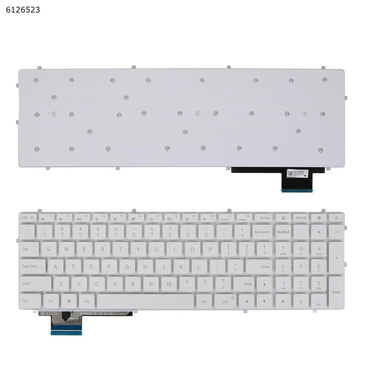 

Клавиатура US для ноутбука Xiaomi RUBY 15,6, белая, без рамки