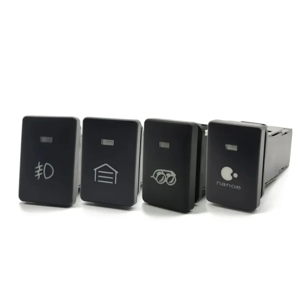 1PC Samochodowe pomarańczowe światło LED przednie przeciwmgielne Garaż Nanoe Przycisk przełącznika wydechu z przewodem do Toyota Prado