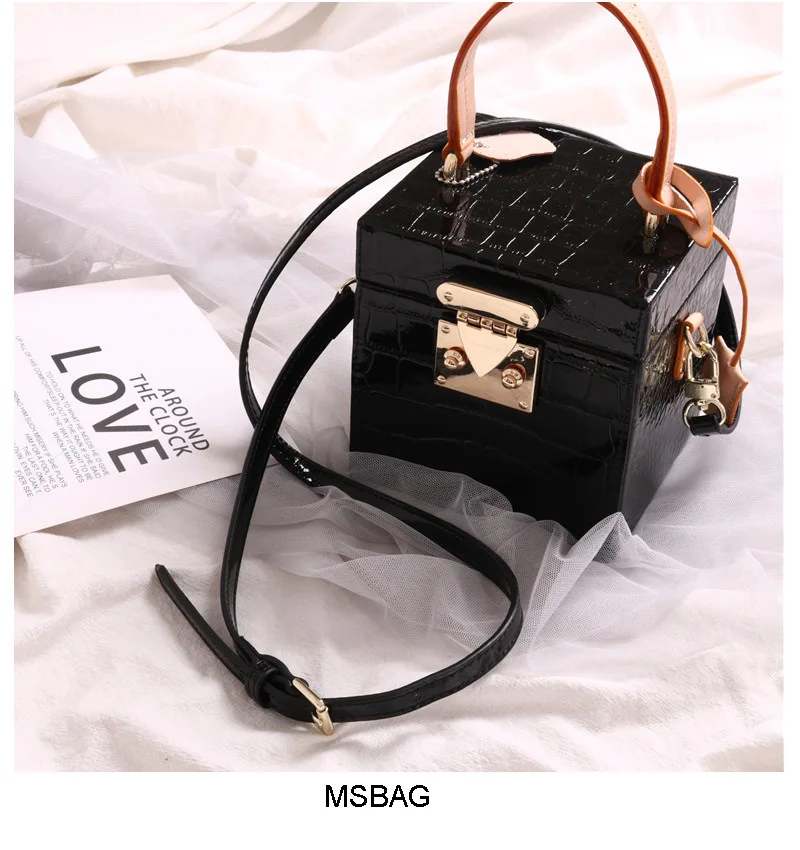 

Leather Women's Bag 2022 New Retro Square Design, Fashionable Portable Messenger Box Bag Fashion