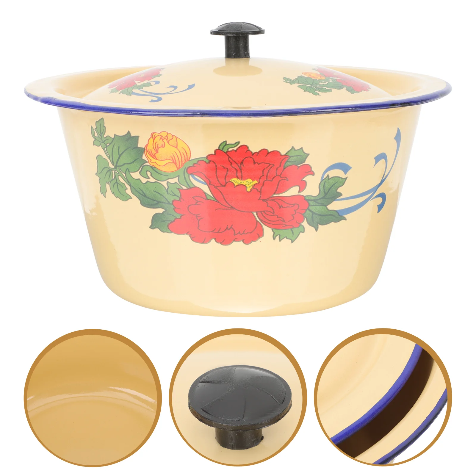 

Bowl Enamel Basin Serving Soup Storage Bowls Salad Enamelware Mixing Fruit Large Cold Meatfridge Wash Washing Dinner Pasta