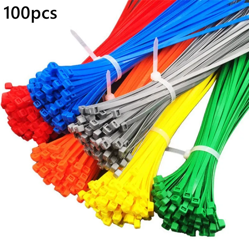 

100pcs Cable Ties High Quality Width 2.5mm X100mm Plastic Wire Zip Ties Cable Organiser Nylon Self-locking Electric Cable Tie