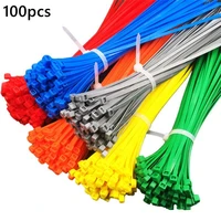 100pcs cable ties high quality width 2 5mm x100mm plastic wire zip ties cable organiser nylon self locking electric cable tie
