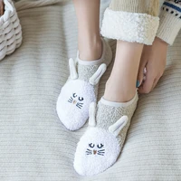 socks slippers for women lovely cartoon animal slipper cozy warm fluffy slippers soft sole winter home slippers