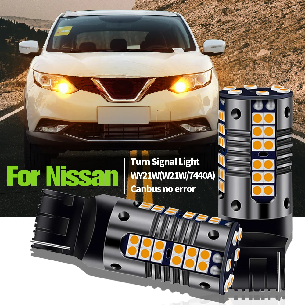 

2x LED Turn Signal Light WY21W 7440A For Nissan 350Z 370Z GTR Juke Leaf Murano Pathfinder Pulsar Qashqai Teana Tiida X-Trail