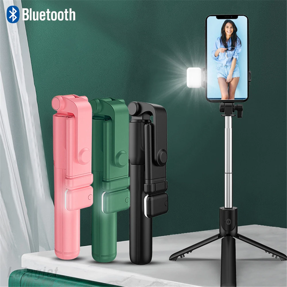 

New Bluetooth-compatible Selfie Stick Tripod For Phone Monopod Wireless Foldable Handheld Shutter Remote C