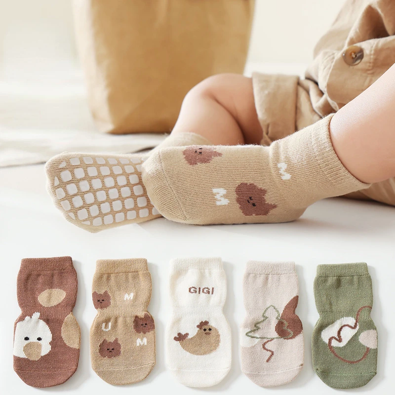 

Противоскользящие противоскользящие дизайнерские детские носки до щиколотки, Детские аксессуары